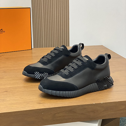 에르메스 바운싱 카프스킨 고트스킨 누아 스니커즈