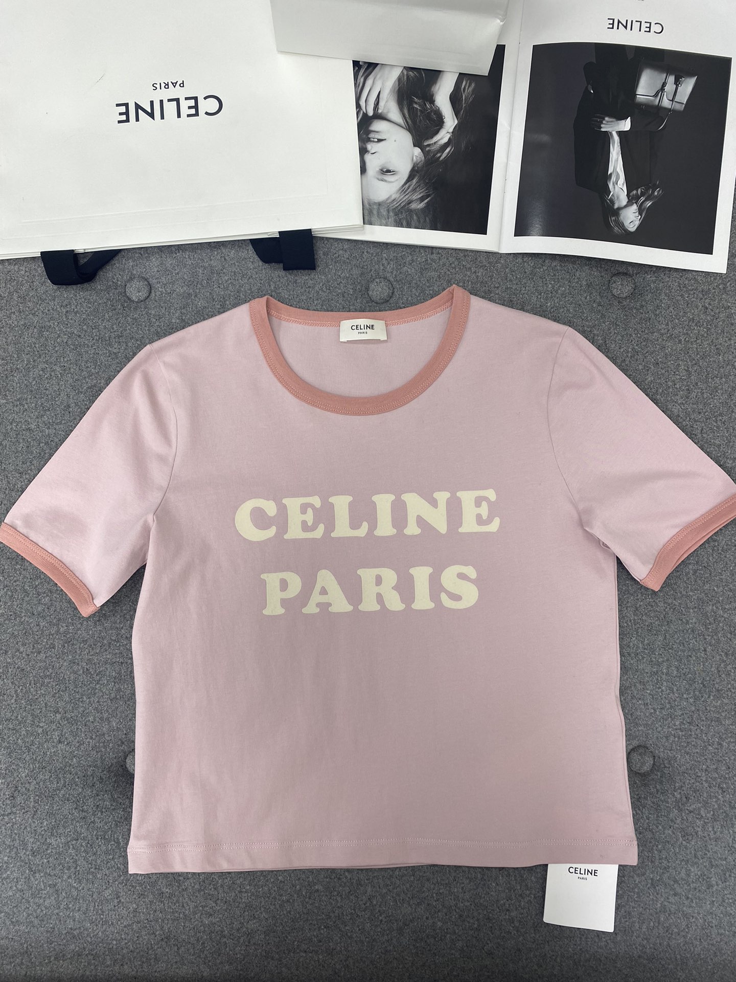 [TJ공장] 셀린느 PARIS 핑크 티셔츠 여성복