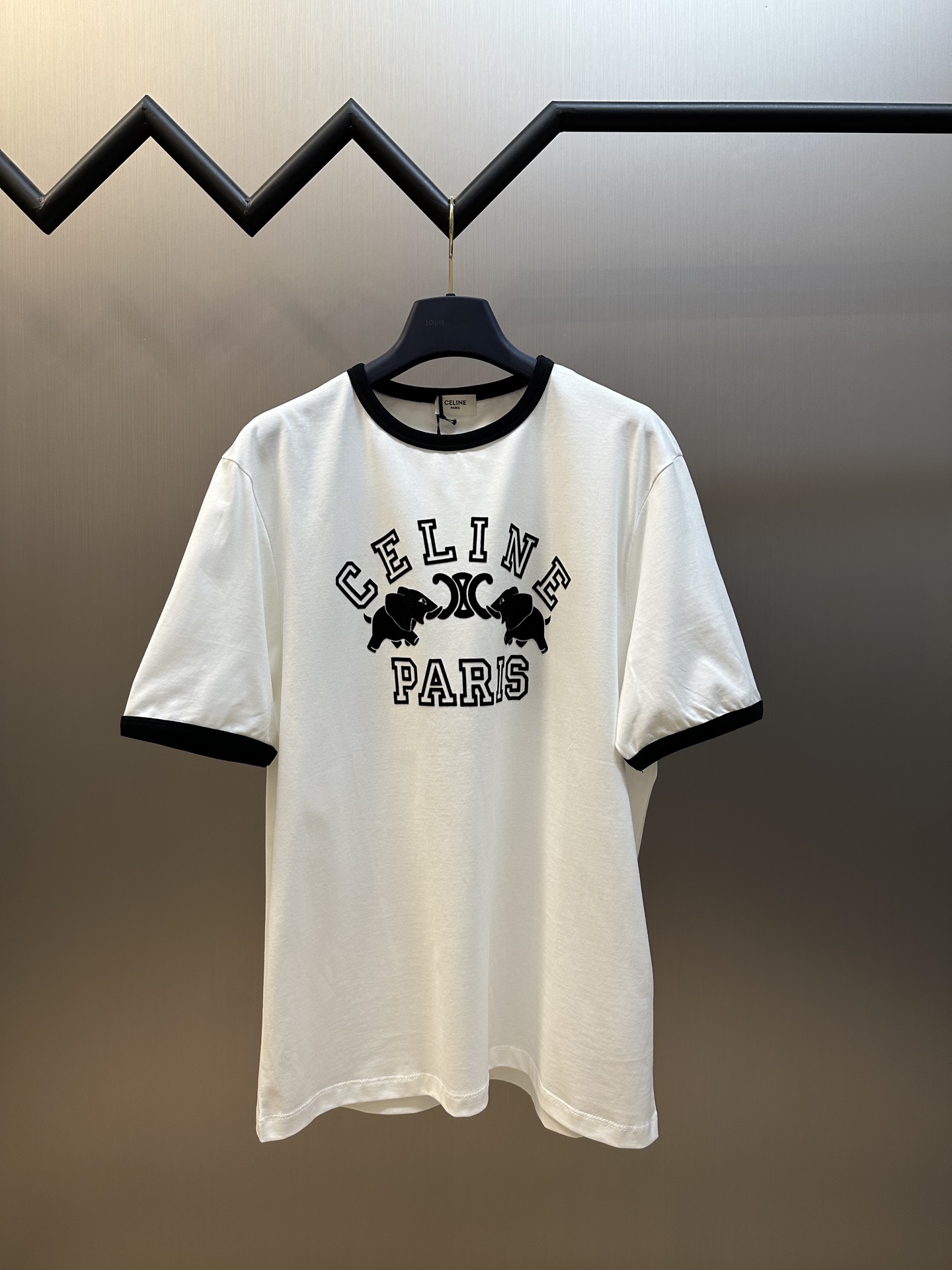 셀린느 PARIS 화이트 티셔츠