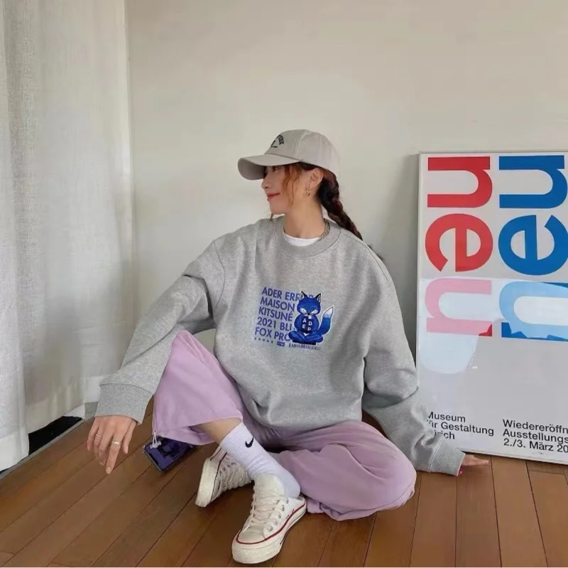 [뉴탑키츠네] 메종 키츠네 X 아더에러 요가 폭스 그레이 맨투맨