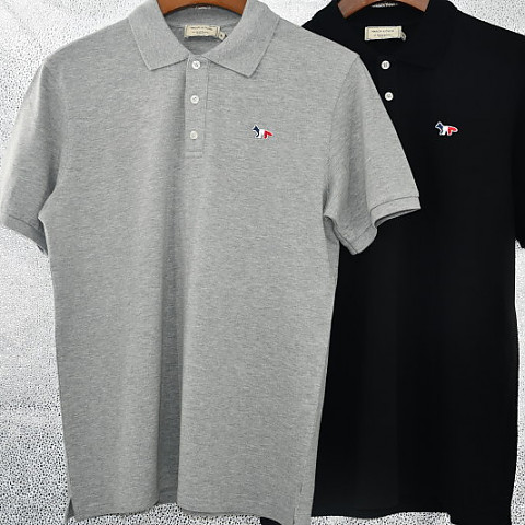 [탑키츠네] 메종 키츠네 트라이컬러 폭스 패치 2가지 색상 폴로티