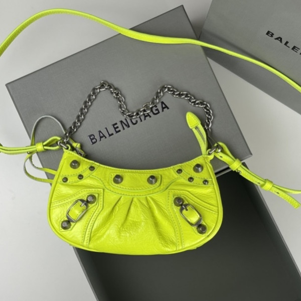 [GB] 발렌시아가 르 카골 체인 옐로우 미니 숄더백