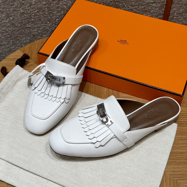 [JD] 에르메스 오즈 블랑 태슬 뮬 슬리퍼 여성 샌들