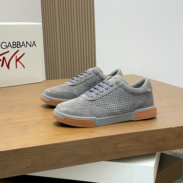 돌체앤가바나 포르토피노 스웨이드 그레이 요트 스니커즈