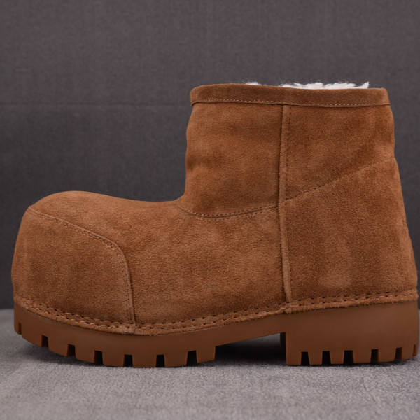 [GD공장] 발렌시아가 알래스카 퍼 부티 로우 브라운 부츠