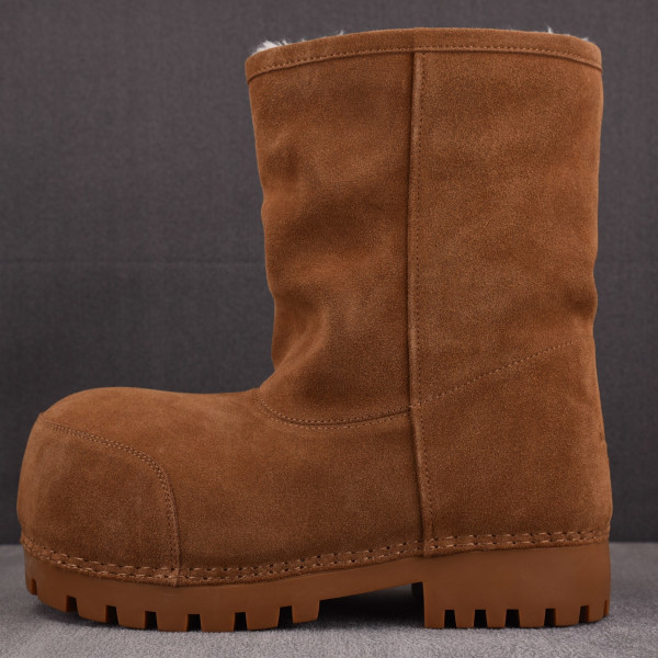 [GD공장] 발렌시아가 알래스카 퍼 부티 하이 브라운 부츠