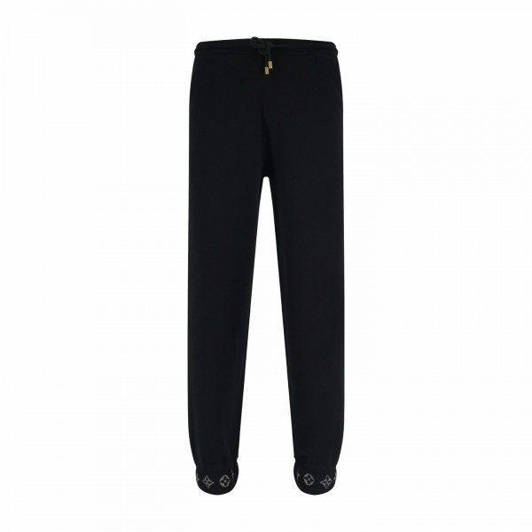 [잔디집] 루이비통 더블 페이스 트래블 헤더 블랙 울 팬츠