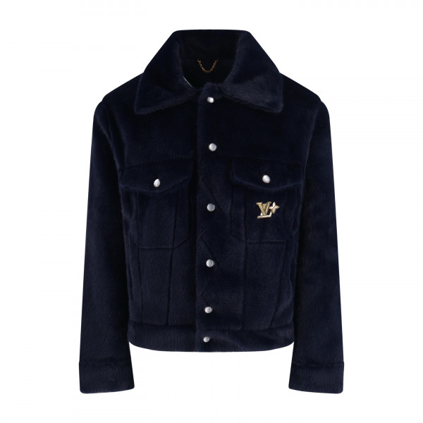 [잔디집] 루이비통 밍크 데님 네이비 트러커 자켓