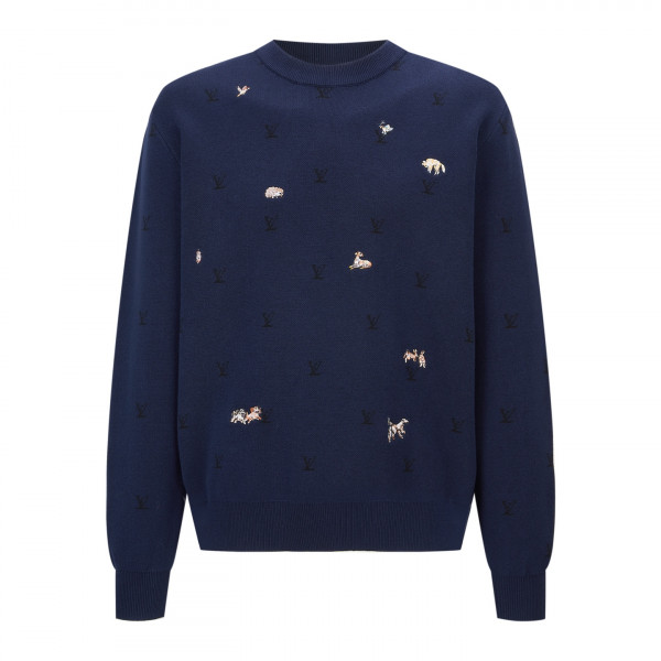 [잔디집] 루이비통 블라종 네이비 니트 스웨터