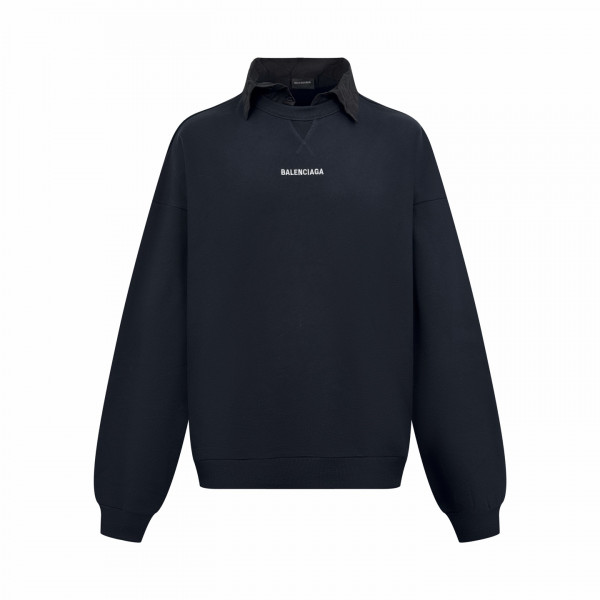 [잔디집] 발렌시아가 로고 블랙 셔츠 맨투맨