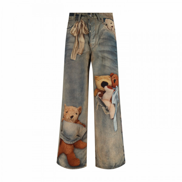 [잔디집] 아크네 스튜디오 테디 프린팅 블루 데님 진