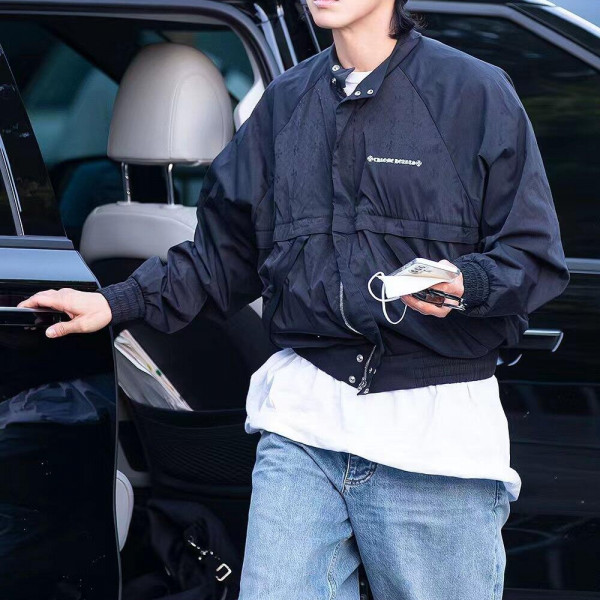 [잔디집] 크롬하츠 로고 매치포인트 블랙 윈드브레이커 자켓