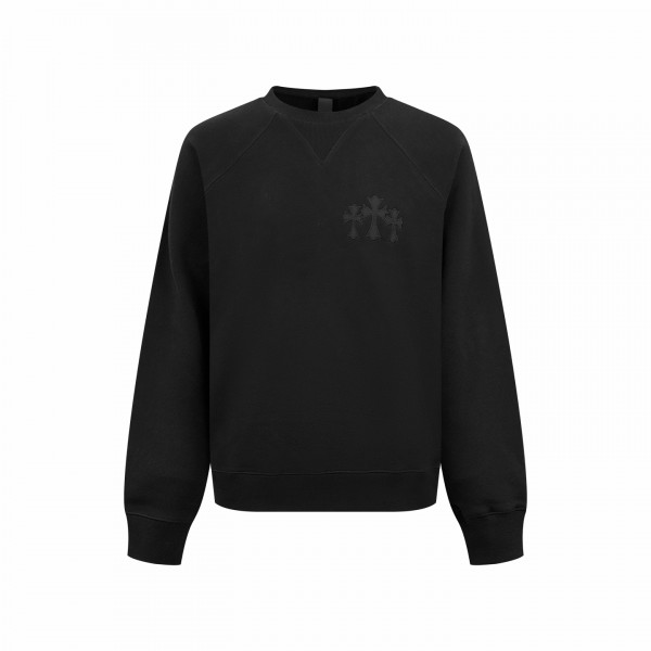 [잔디집] 크롬하츠 세메터리 크로스 패치 블랙 맨투맨