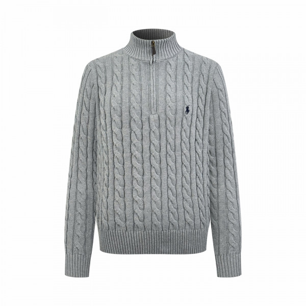 [잔디집] 폴로 랄프로렌 반집업 케이블 그레이 니트 스웨터