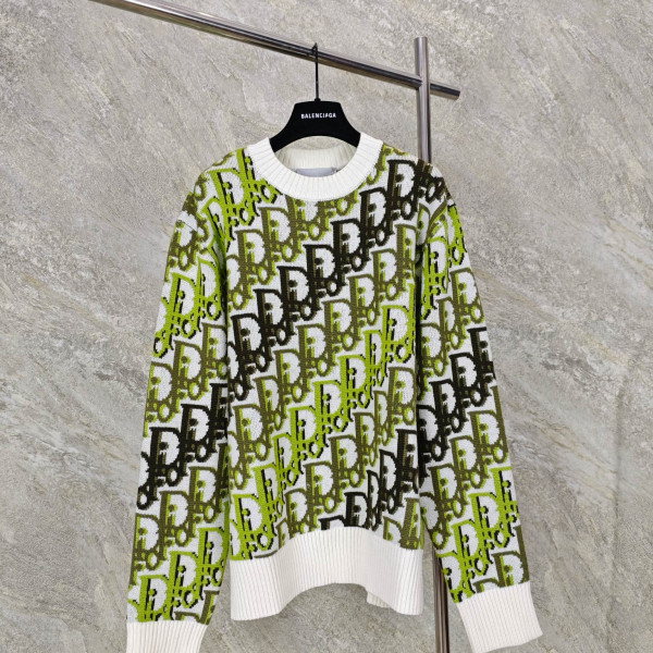 [GTR공장] 디올 오블리크 패턴 에크루 울 니트 스웨터