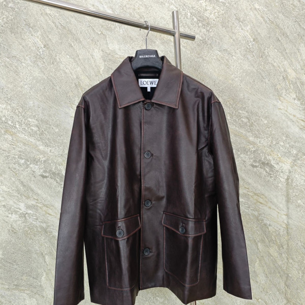 [GTR공장] 로에베 플랩 포켓 싱글 블랙 레더 자켓