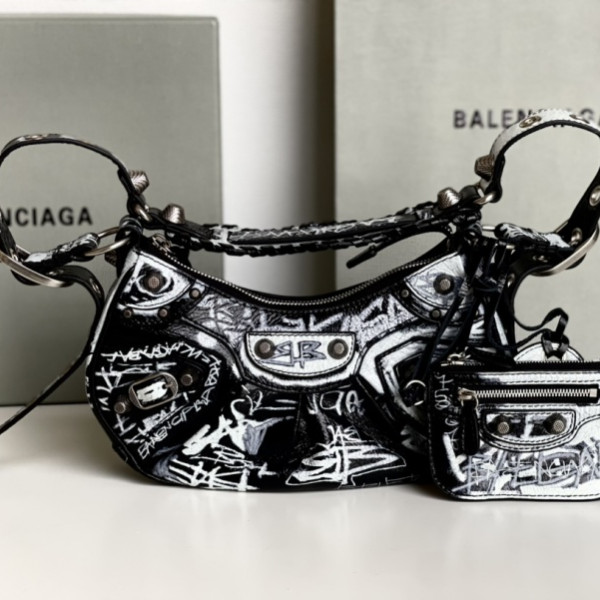 [GB] 발렌시아가 르 카골 그래피티 블랙 XS 숄더백
