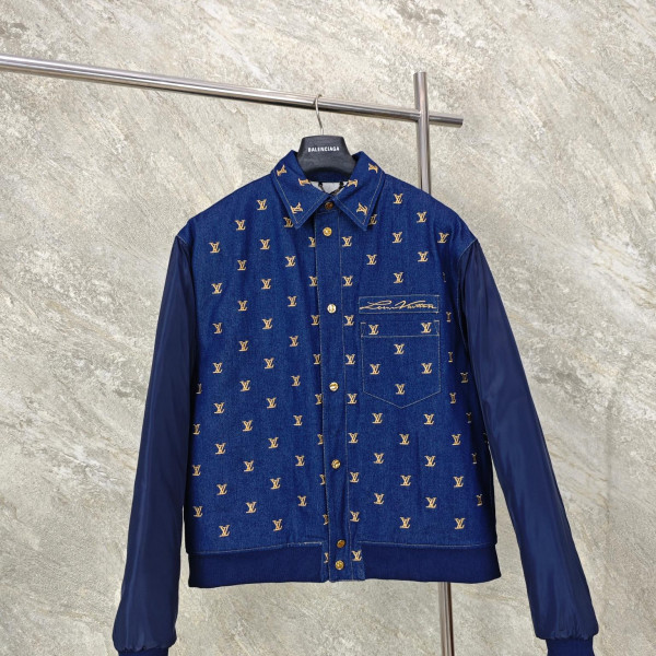 [GTR공장] 루이비통 업사이클 네이비 데님 바시티 자켓