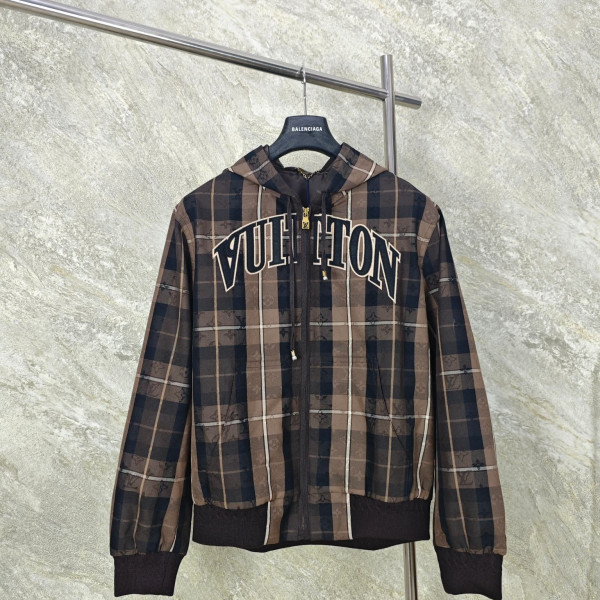 [GTR공장] 루이비통 체크 테일러드 브라운 블루종 자켓