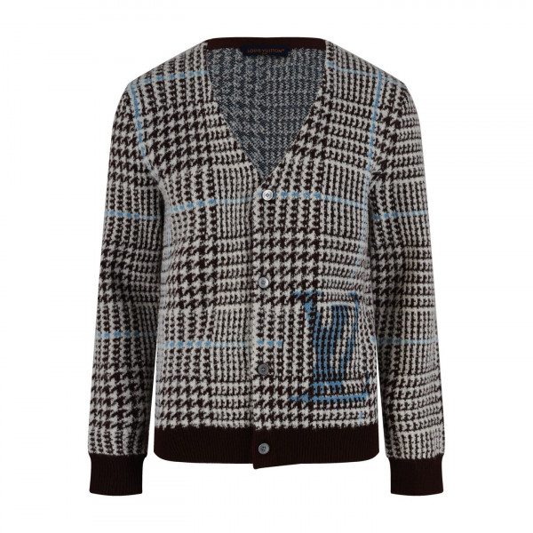 [GTR공장] 루이비통 텍스처드 플레드 멀티컬러 가디건