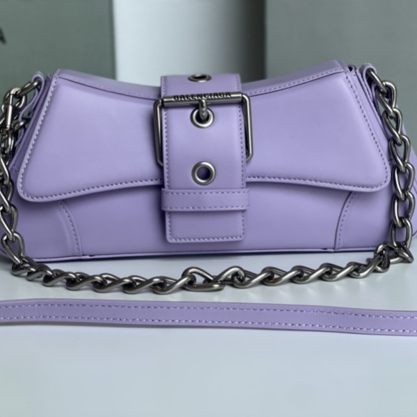 [GB] 발렌시아가 린제이 퍼플 스몰 숄더백