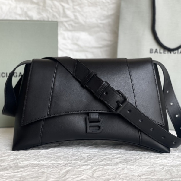 [GB] 발렌시아가 다운타운 올 블랙 스몰 숄더백