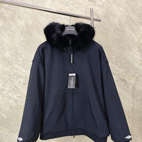 [GTR공장] 발렌시아가 3B 스포츠 스키 플러피 블랙 후드집업