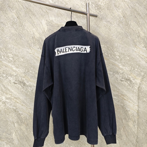 [GTR공장] 발렌시아가 마스킹 테잎 블랙 롱 슬리브