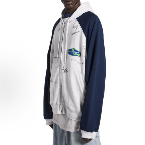 [GTR공장] 발렌시아가 바나나 래글런 화이트 후드집업