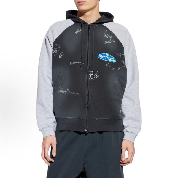 [GTR공장] 발렌시아가 바나나 래글런 블랙 후드집업