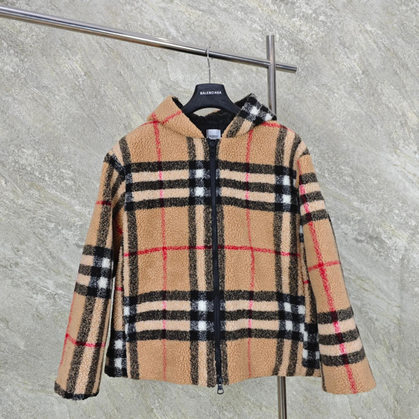 [GTR공장] 버버리 체크 플리스 베이지 자켓