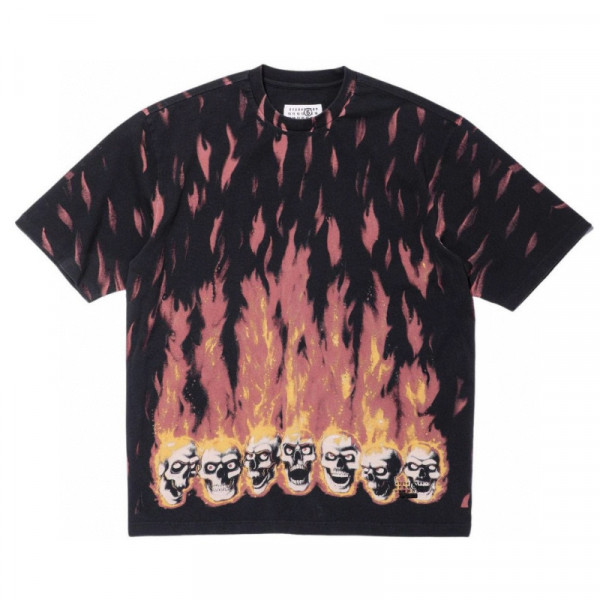 [XK] 슈프림 X 메종 마르지엘라 리퀴드 블루 블랙 티셔츠