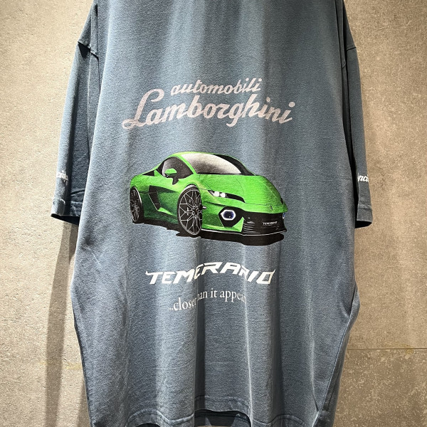 [계단] 발렌시아가 오토모빌리 람보르기니 블루 티셔츠