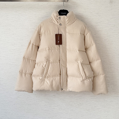 로로 피아나 캐시미어 그린 스톰 시스템 내추럴 푸퍼 자켓