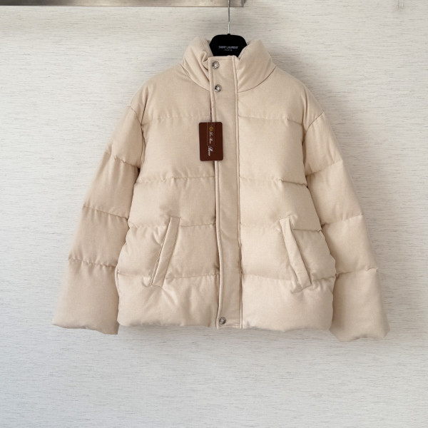 로로 피아나 캐시미어 그린 스톰 시스템 내추럴 푸퍼 자켓