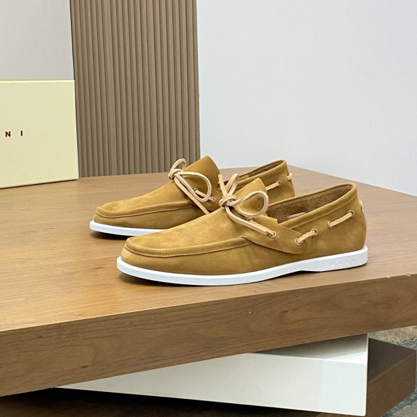 마르니 스웨이드 브라운 레이스업 슈즈