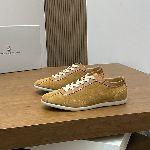 브루넬로 쿠치넬리 스웨이드 브라운 스니커즈