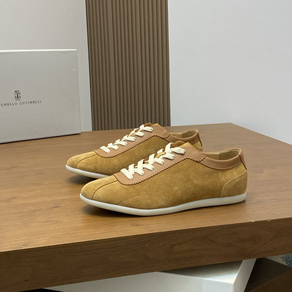 브루넬로 쿠치넬리 스웨이드 브라운 스니커즈