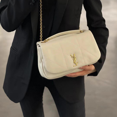 [블랙프레임] 생로랑 제이미 4.3 아이보리 스몰 숄더백 763475