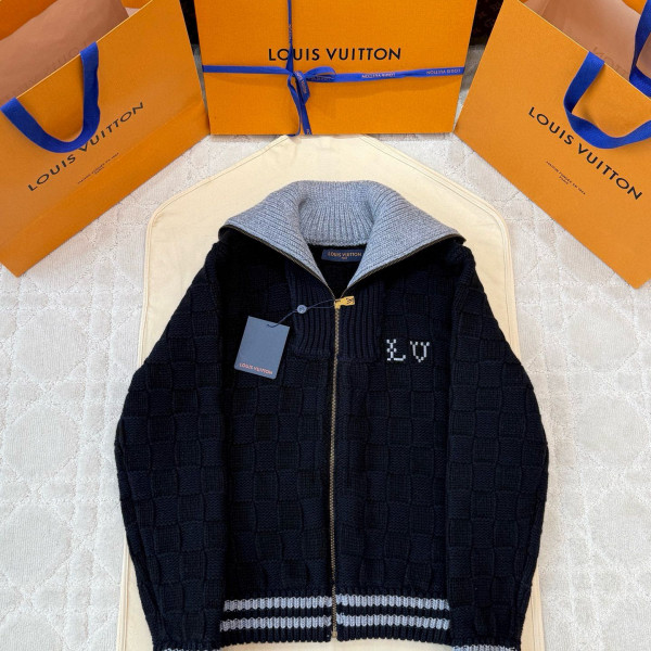루이비통 LV다미에 블랙 네이비 블루종 자켓