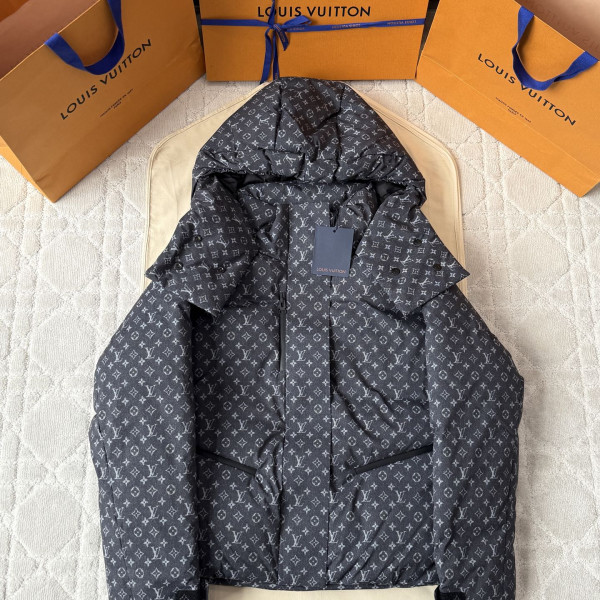 루이비통 모노그램 이펙트 데님 그레이 스키 자켓