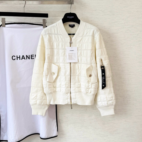 샤넬 코튼 실크 화이트 자켓