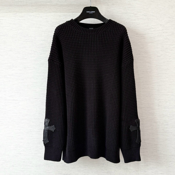 크롬하츠 크로스 블랙 니트 스웨터