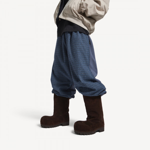 [A발렌샤] 발렌시아가 하이브리드 체크 블루 팬츠