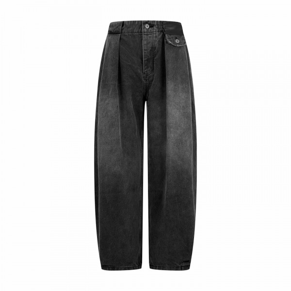 [잔디집] 로에베 워시드 코튼 블랙 데님 진