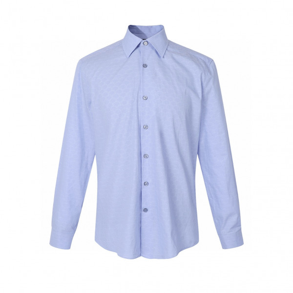 [잔디집] 루이비통 오가닉 자카드 블루 클래식 셔츠