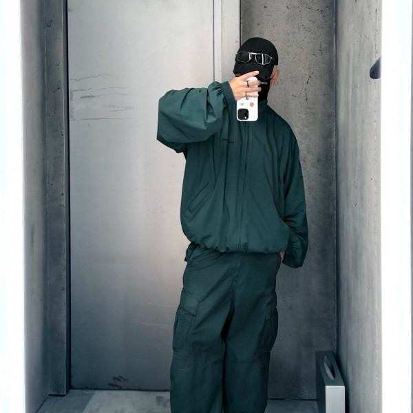 [A발렌샤] 발렌시아가 로고 그린 트랙 팬츠