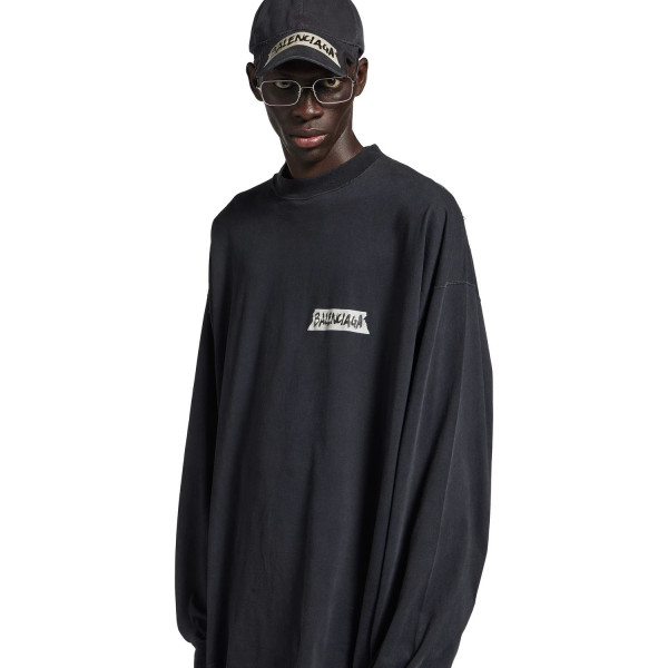 [A발렌샤] 발렌시아가 마스킹 테이프 블랙 롱 슬리브