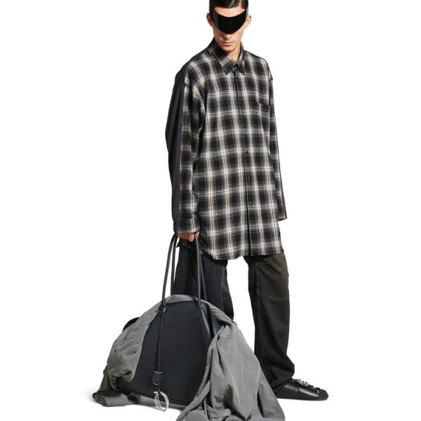 [A발렌샤] 발렌시아가 하이브리드 체크 셔츠