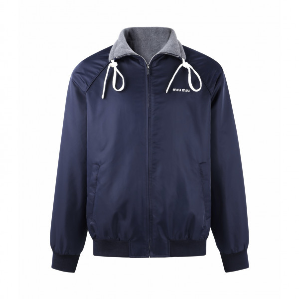 [잔디집] 미우미우 테크니컬 가자르와 리버시블 블루 그레이 봄버 자켓